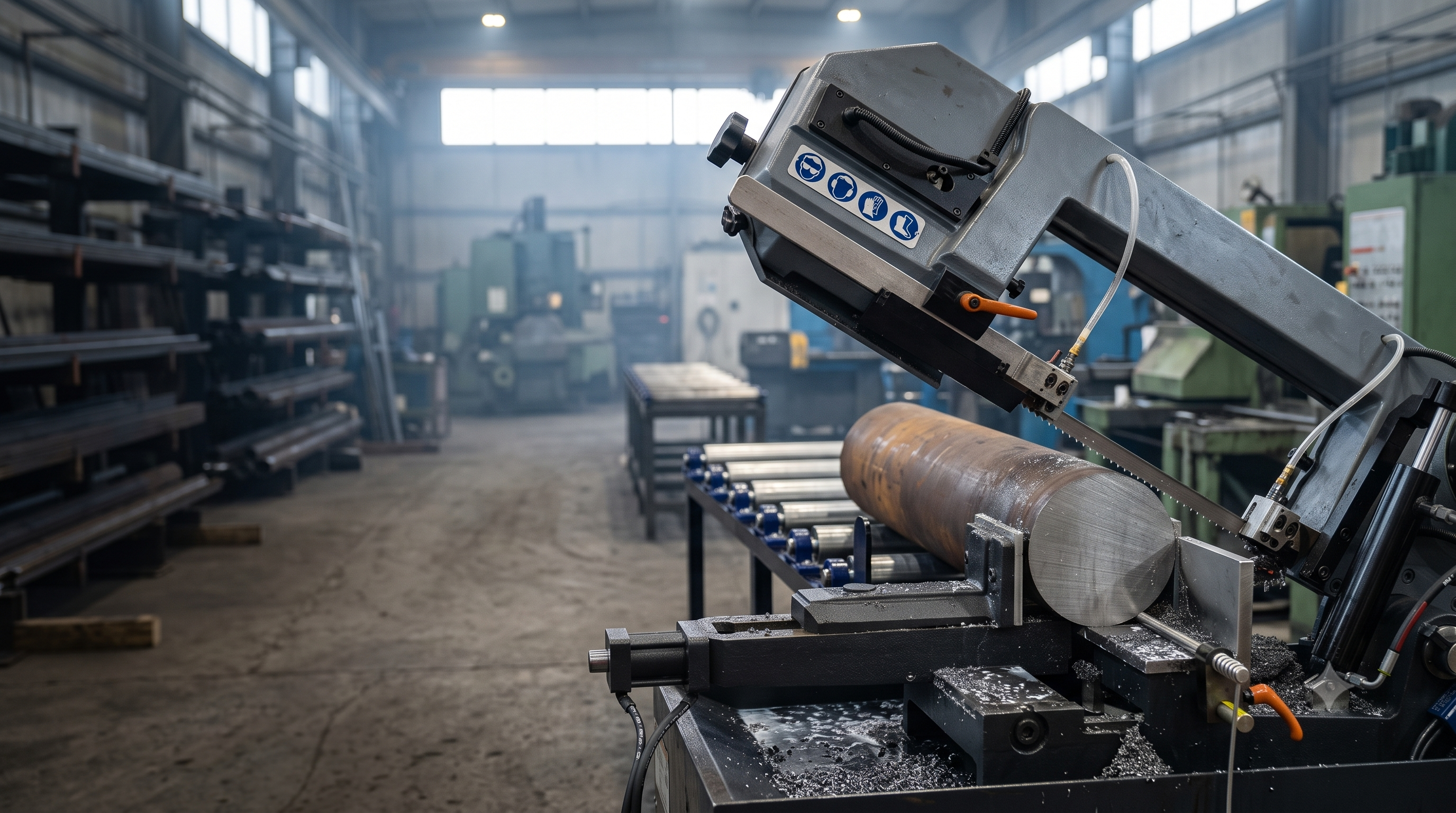 Cutting machinery on the shop floor