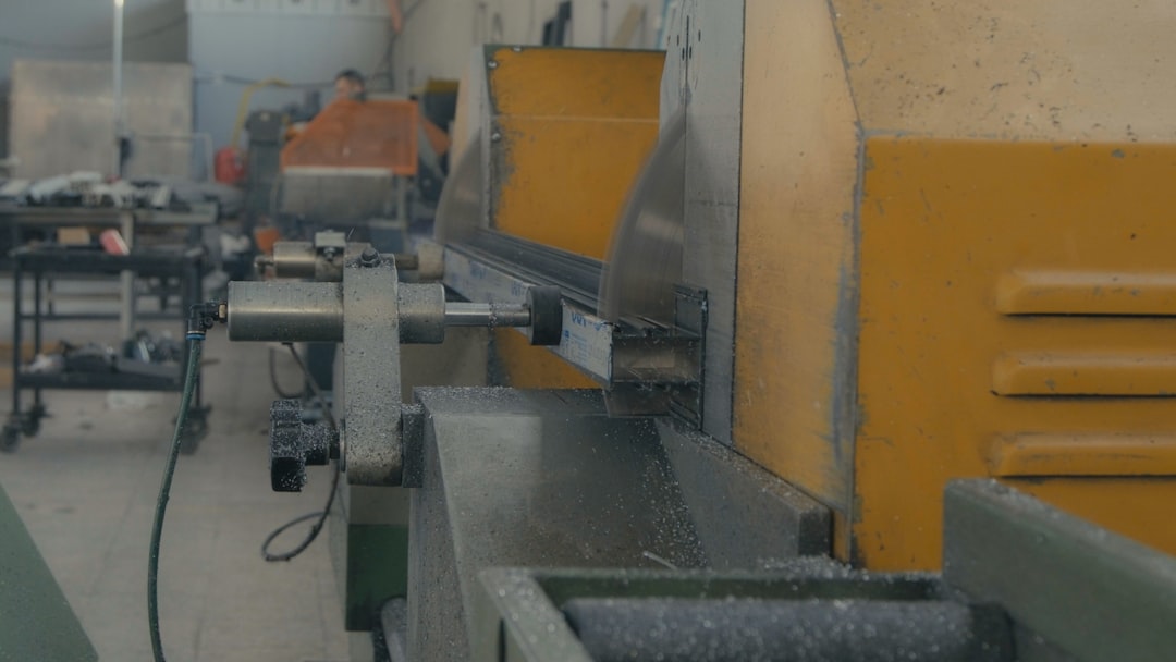 Cutting machinery in the workshop
